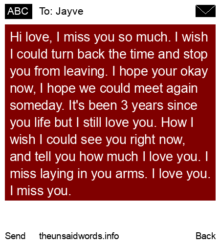 unsent message to Jayve