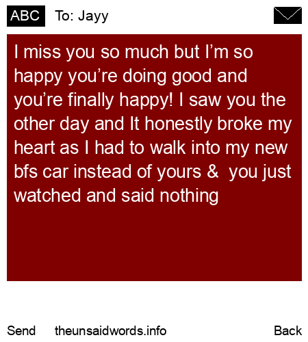 unsent message to Jayy