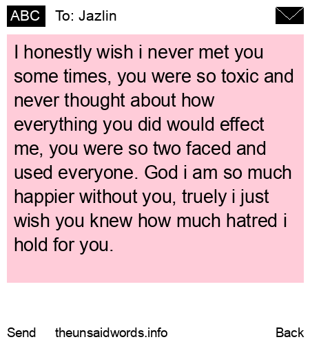 unsent message to Jazlin