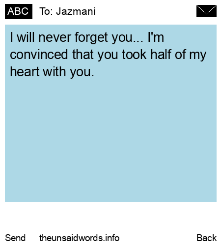 unsent message to Jazmani