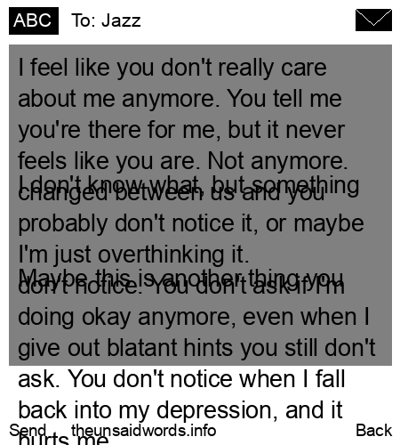 unsent message to Jazz