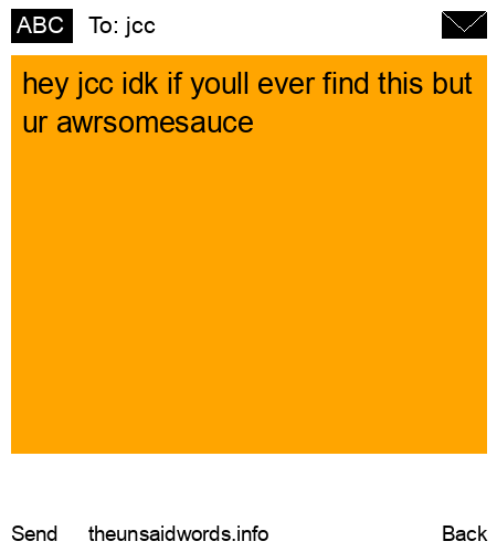 unsent message to jcc