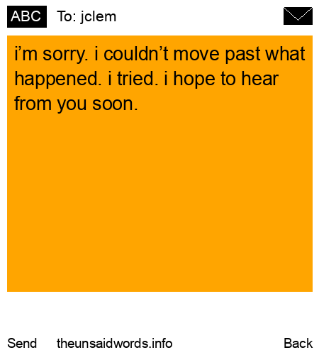 unsent message to jclem 
