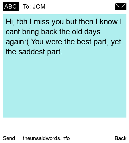 unsent message to JCM