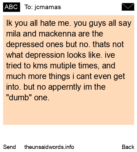 unsent message to jcmamas