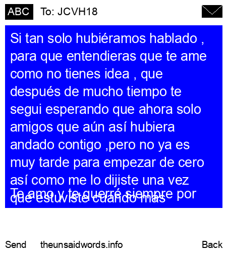 unsent message to JCVH18