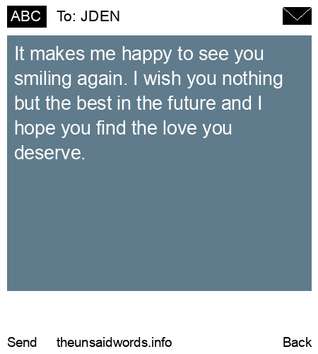 unsent message to JDEN
