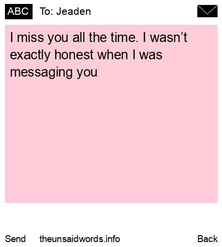 unsent message to Jeaden