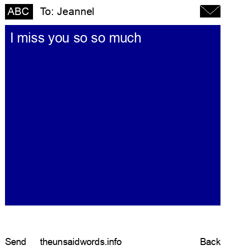 unsent message to Jeannel
