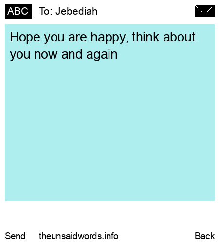 unsent message to Jebediah