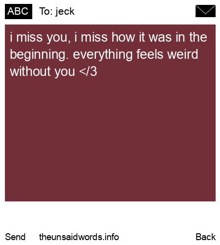 unsent message to jeck