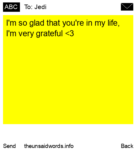 unsent message to Jedi