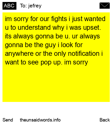 unsent message to jefrey