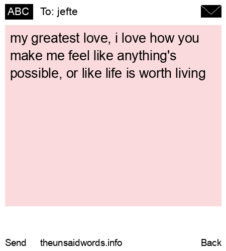 unsent message to jefte