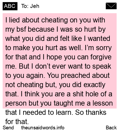 unsent message to Jeh