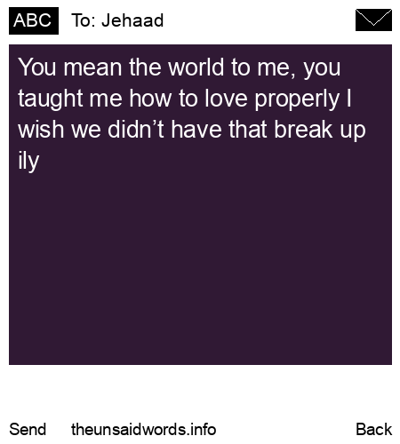 unsent message to Jehaad