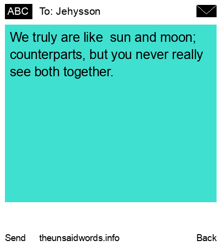 unsent message to Jehysson 