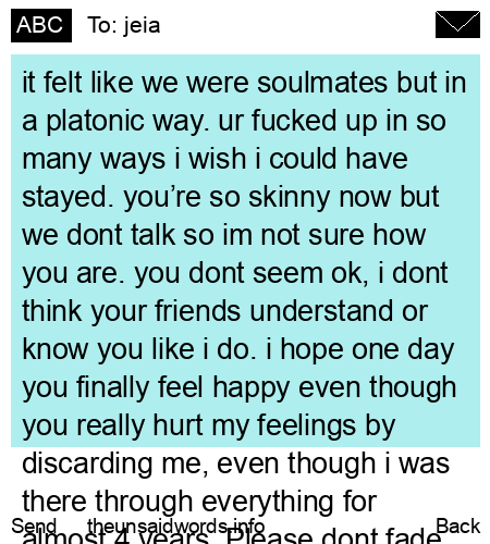 unsent message to jeia