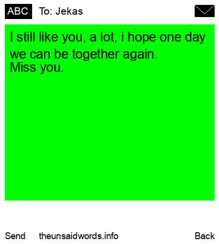 unsent message to Jekas