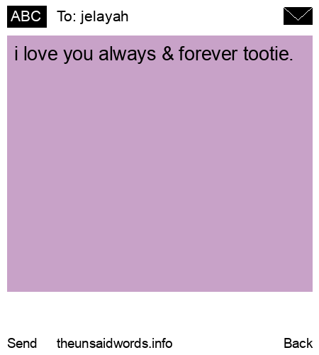 unsent message to jelayah