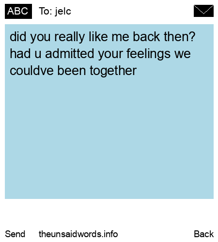 unsent message to jelc
