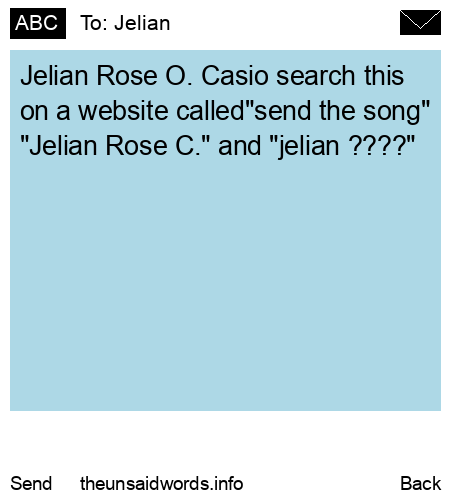 unsent message to Jelian 