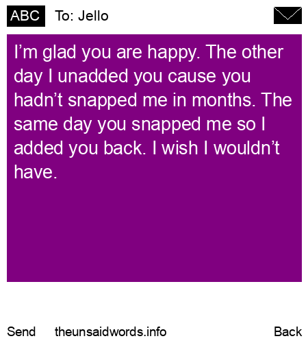 unsent message to Jello