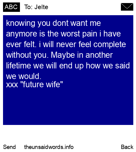 unsent message to Jelte