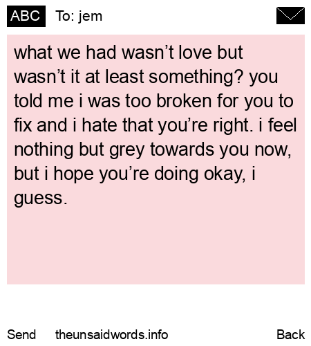 unsent message to jem