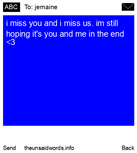 unsent message to jemaine