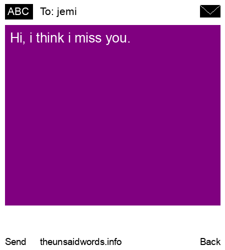 unsent message to jemi