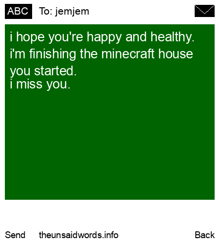 unsent message to jemjem