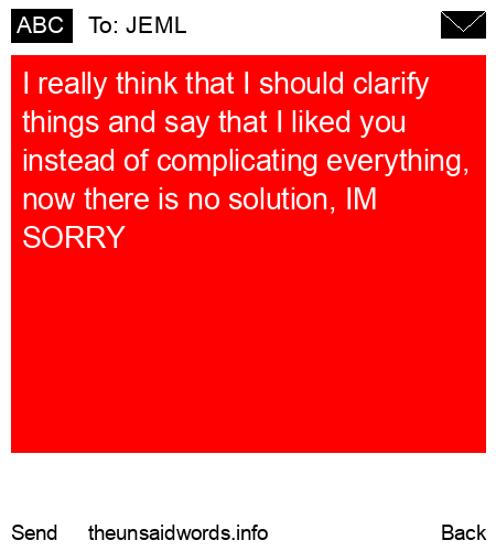 unsent message to JEML
