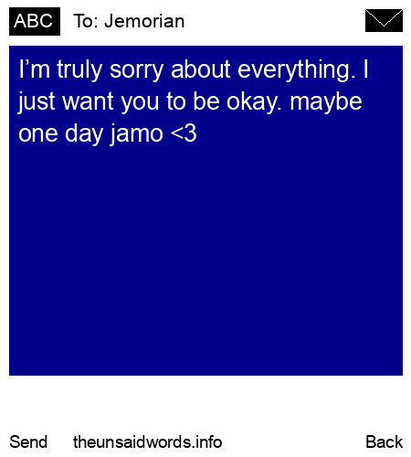 unsent message to Jemorian 