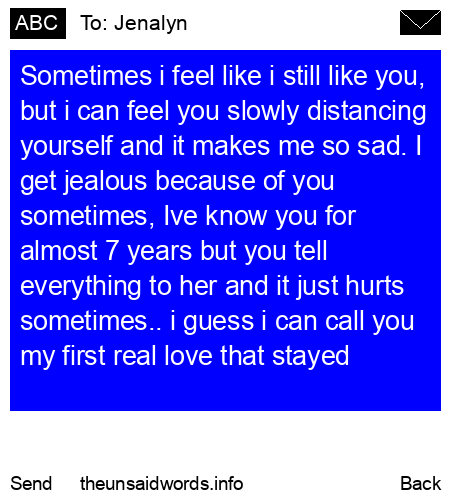unsent message to Jenalyn