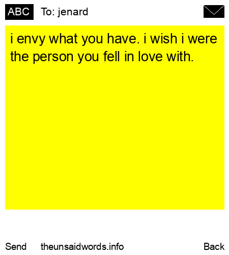 unsent message to jenard