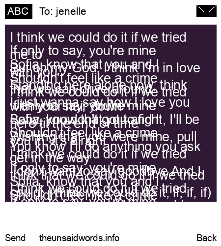unsent message to jenelle