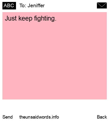 unsent message to Jeniffer