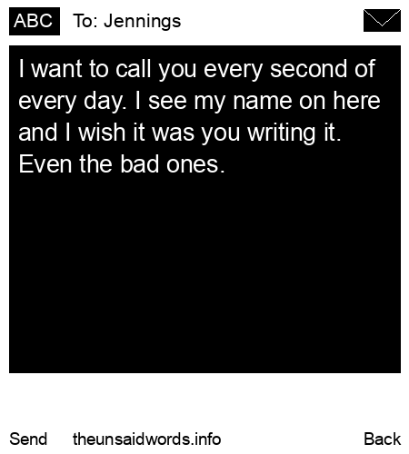 unsent message to Jennings