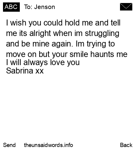 unsent message to Jenson