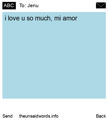 unsent message to Jenu