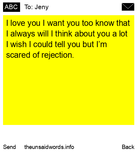 unsent message to Jeny