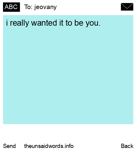 unsent message to jeovany 