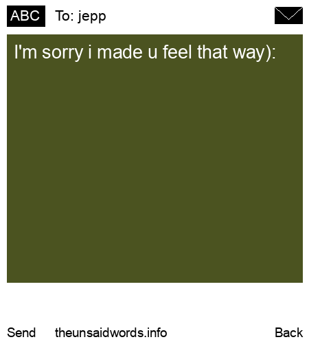 unsent message to jepp