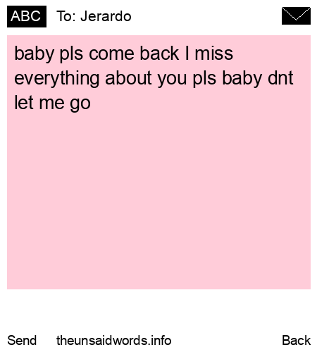 unsent message to Jerardo 