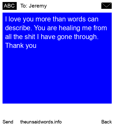 unsent message to Jeremy