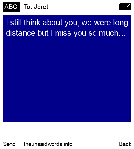 unsent message to Jeret 