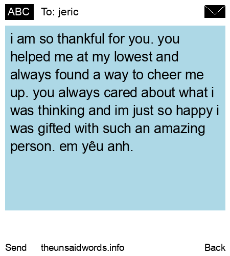 unsent message to jeric