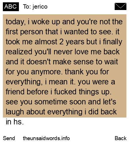unsent message to jerico