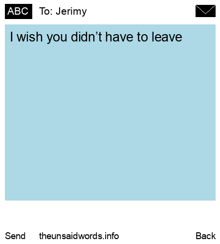 unsent message to Jerimy 